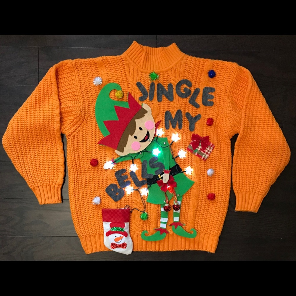 UGLY CHRISTMAS XMAS SWEATER JINGLE MY BELLS 😆